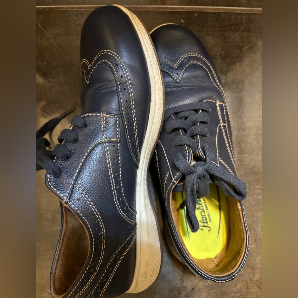 Florsheim Boys shoes. Navy Blue. Worn once. Excellent condition.
